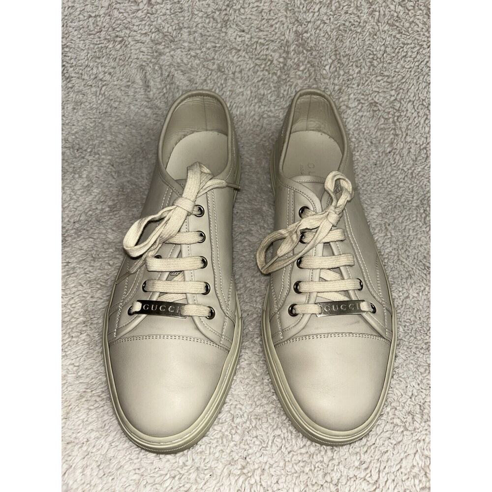 Gucci Miro Soft Leather Mystic White Sneakers - Picture 3 of 14